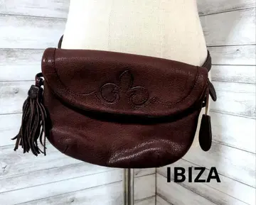 IBIZA 이비자 버건디 가죽 바디백 힙색