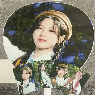 IVE SCOUT 팬 네이비 부채 트레이딩 카드 가울