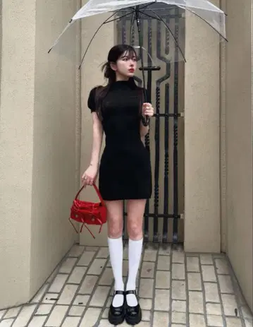 새상품급, 다리치, Darich DD 로고 타이트 니트 미니 원피스