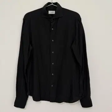UNITED ARROWS 블랙 긴팔 린넨 셔츠