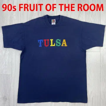 90s 프룻 오브 더 룸 싱글 스티치 티셔츠 TULSA 자수