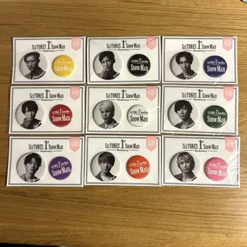Snow Man 1st Anniversary 캔뱃지 묶음 판매