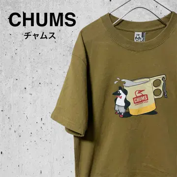 CHUMS 참스 로고 프린트 티셔츠 반팔 M 사이즈