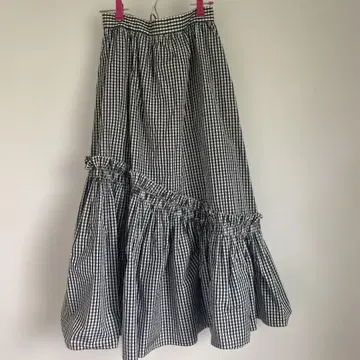UNITED ARROWS FABRICA 플레어 스커트 깅엄 체크