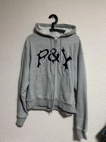 Punkandyo 지퍼 후드티 그레이 M
