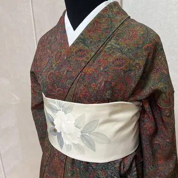 순수 실크 기모노 코몬