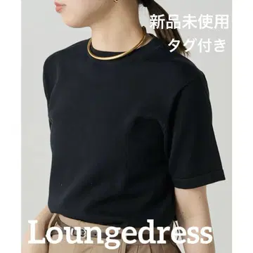 새상품 Loungedress 라운드 드레스 하프 슬리브 니트 풀오버
