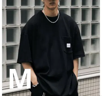 쿠티 /T/C 와플 패턴 오류 핏 단추 없는 티셔츠