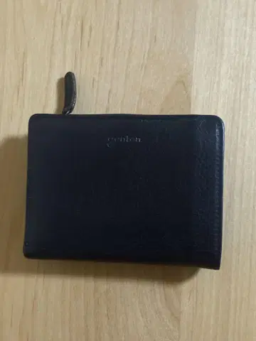 genten 겐텐 토스카 두겹 L 지퍼 지갑 블랙
