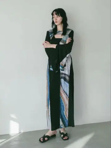 아트 프린트 레이어드 드레스/아트 프린트 레이어드 드레스
