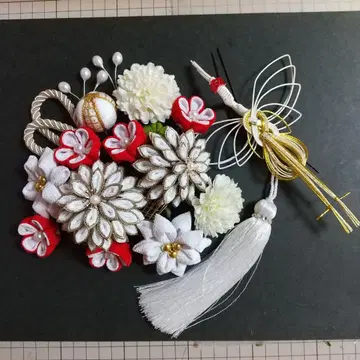 젓가락 세공 머리 장식 학 태슬