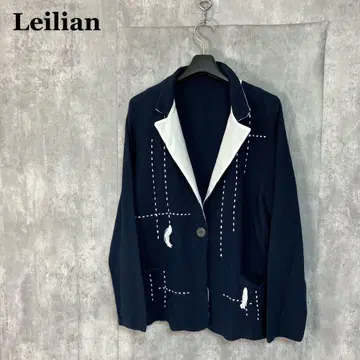 Leilian 이탈리아제 스티치 테일러드 자켓 13+