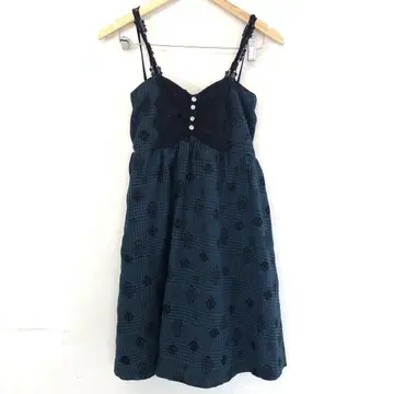 axes femme 엑시즈팜 체크 슬리브리스 원피스 M