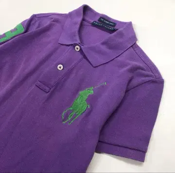 Ralph Lauren 보라색 피케 셔츠 반팔