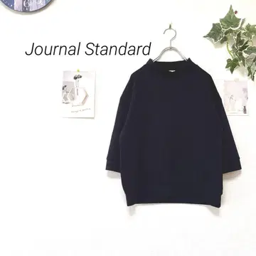 9588 Journal Standard 하이넥 7부 소매 티셔츠 무지
