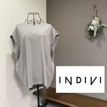 INDIVI 인디비 코튼 코쿤 컷 티셔츠