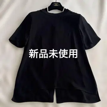 미사용 새상품 띠어리 실크 실크 블랙 백 버튼 블라우스