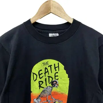 USA제 80s THE DEATH RIDE 레어 스컬 블랙 티셔츠