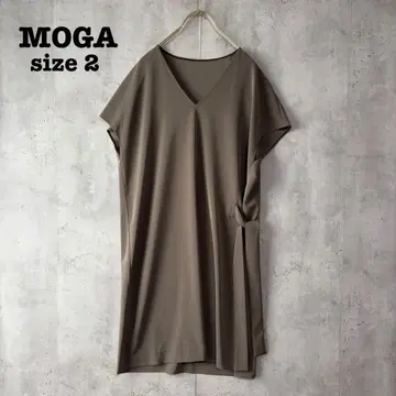 새상품급 MOGA 모가 V넥 튜닉 원피스 여성용 그레이지