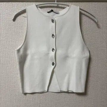 자라 니트 크롭 탑 S