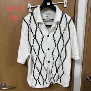 COS 릴랙스 핏 가디건 화이트
