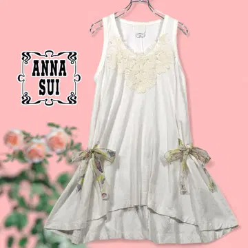 안나수이 ANNA SUI 리본 자수 슬리브리스 튜닉 미국제