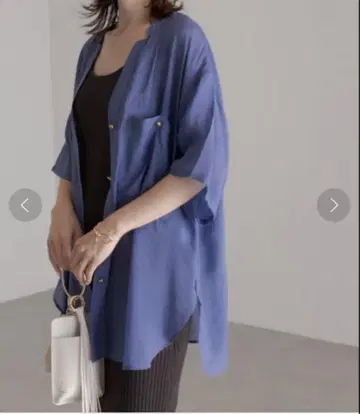 콜라주 개럴개런트 빈티지 시어 하프 슬리브 셔츠
