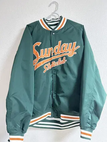 Sunday Skateclub 바시티 자켓 그린