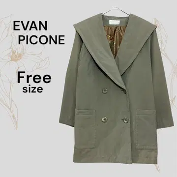 EVAN PICONE 숄카라 미들 기장 코트 브라운