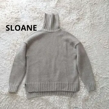 SLOANE 슬로언 지론 라무 캐시미어 터틀 니트 모카 베이지