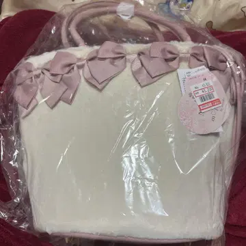아오키 미사코 시마무라 콜라보 퍼 리본 백 핑크