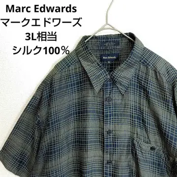 Marc Edwards 마크 에드워즈 실크 셔츠 체크 3L 상당