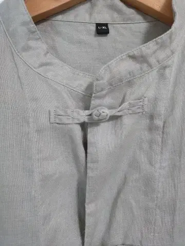 무인양품 쿵푸 셔츠 L~XL 베이지 린넨 100%