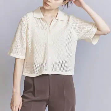 BEAUTY&YOUTH 메쉬 가디건 반팔
