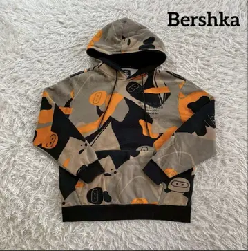 Bershka 후드티 긴팔 올 패턴 카모플라쥬 스트릿 프린트