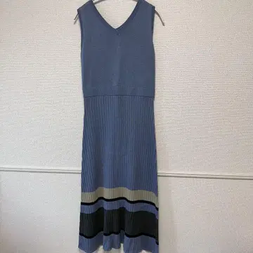 AZUL BYMOUSSY 아줄 니트 원피스 스트라이프 스카이블루