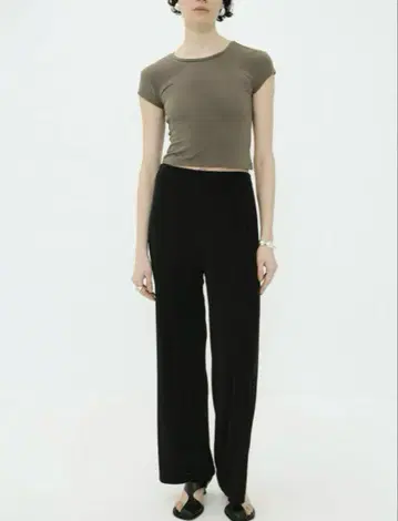 CLANE BRIGHT JERSEY PANTS 블랙