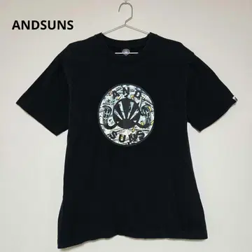 ANDSUNS 안드산즈 티셔츠 로고 프린트 남성용 M 블랙