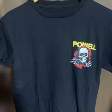 POWELL 프린트 티셔츠 백 프린트 있음 사이즈 S 사이즈