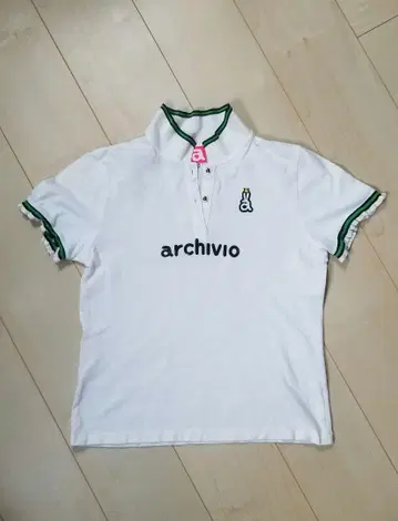 archivio 피케 셔츠 화이트 36 골프 의류