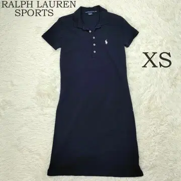 랄프 로렌 스포츠 폴로 원피스 XS 홀스 로고 자수 네이비 반팔