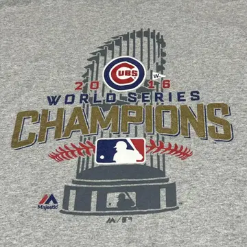 마제스틱 반팔 티셔츠 시카고 컵스 MLB 2016 우승 기념