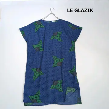 LE GLAZIK 르 글라직 올 패턴 원피스 프렌치 슬리브 세탁 가능