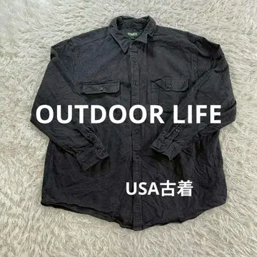 OUTDOOR LIFE 긴팔 플란넬 셔츠 코튼 셔츠