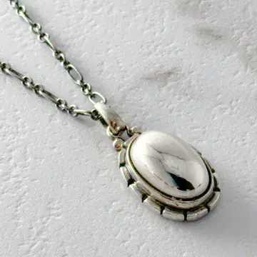 GEORG JENSEN 2001 이어 펜던트 실버 목걸이