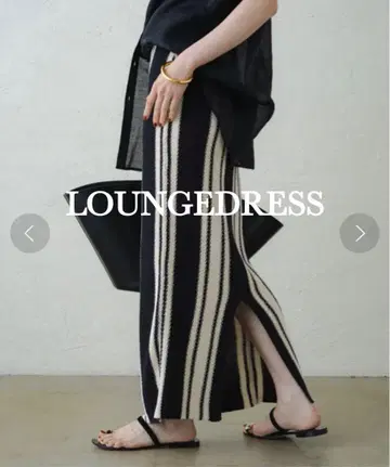 Lounge dress 라운지 드레스 멀티 스트라이프 스커트