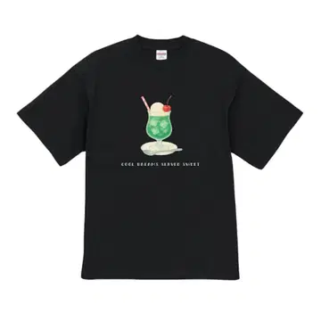 하이퀄리티 티셔츠 멜론 크림 소다 레트로 카페