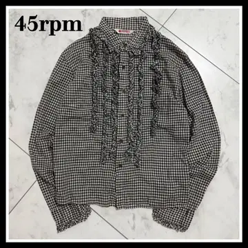 포티파이브알피엠 45rpm 깅엄 체크 프릴 셔츠