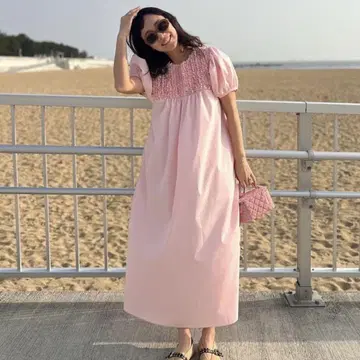 정가 이하 로지몬스터 미니 프릴 원피스 수국 핑크