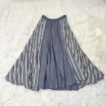 marble sud 스커트 스트라이프 린넨 플레어